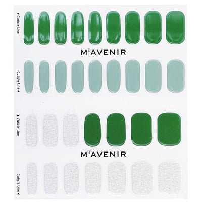 Nail Sticker (green) - # Brillante Deep Green Nail - 32pcs