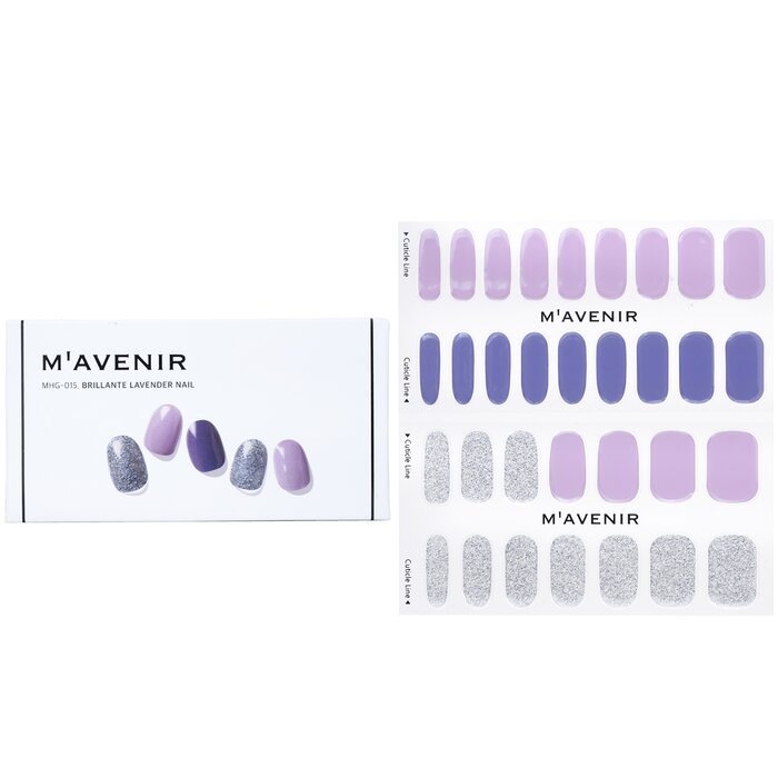 Nail Sticker (purple) - # Brillante Lavender Nail - 32pcs