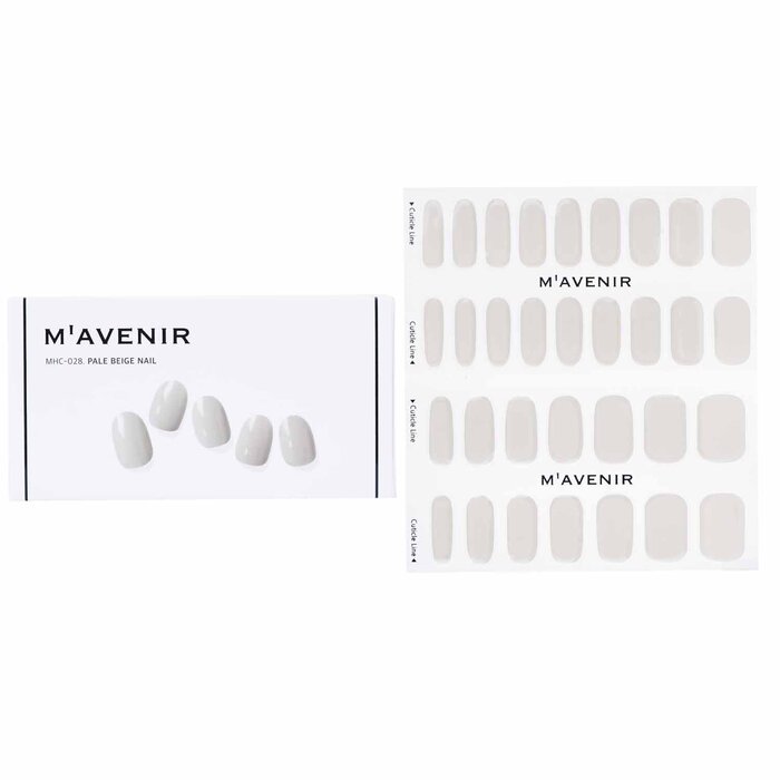 Nail Sticker (white) - # Pale Beige Nail - 32pcs