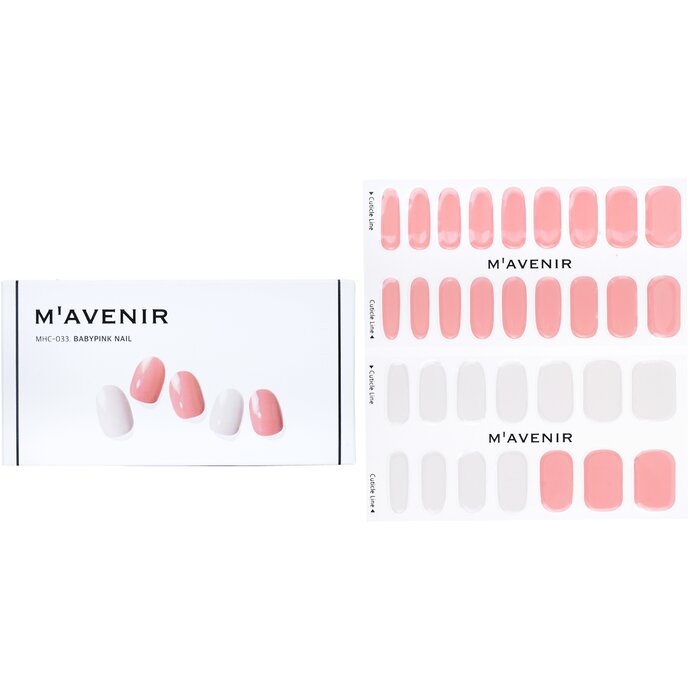 Nail Sticker (pink) - # Babypink Nail - 32pcs