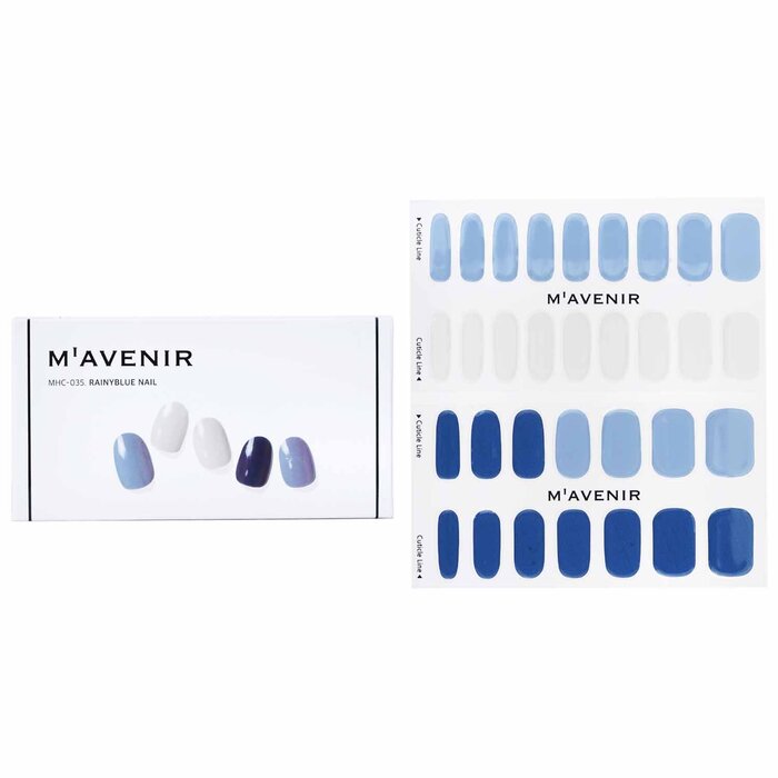 Nail Sticker (blue) - # Rainyblue Nail - 32pcs