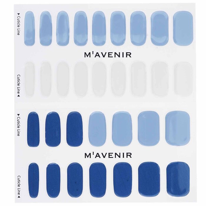 Nail Sticker (blue) - # Rainyblue Nail - 32pcs