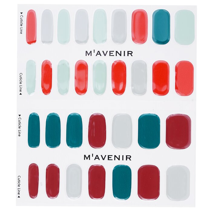 Nail Sticker (assorted Colour) - # X-mas In Botanic Garden Nail - 32pcs