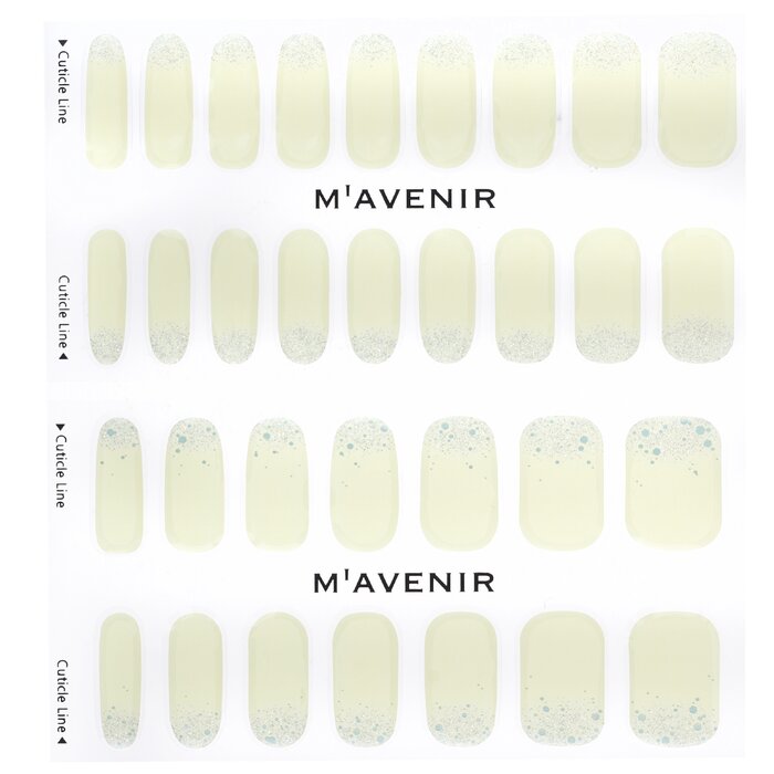 Nail Sticker (white) - # Lemon Cream Fiesta Nail - 32pcs