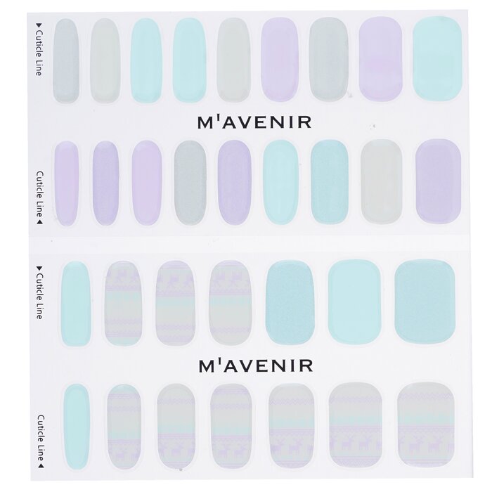 Nail Sticker (assorted Colour) - # Pastel Deer Knit Nail - 32pcs