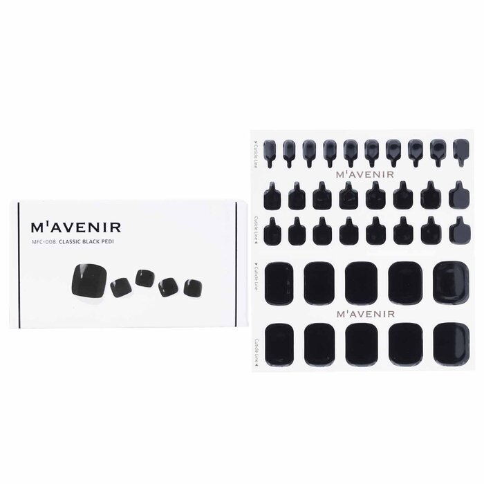 Nail Sticker (black) - # Classic Black Pedi - 36pcs