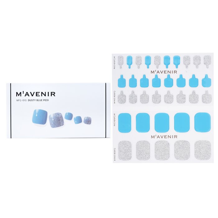 Nail Sticker (assorted Colour) - # Dusty Blue Pedi - 36pcs