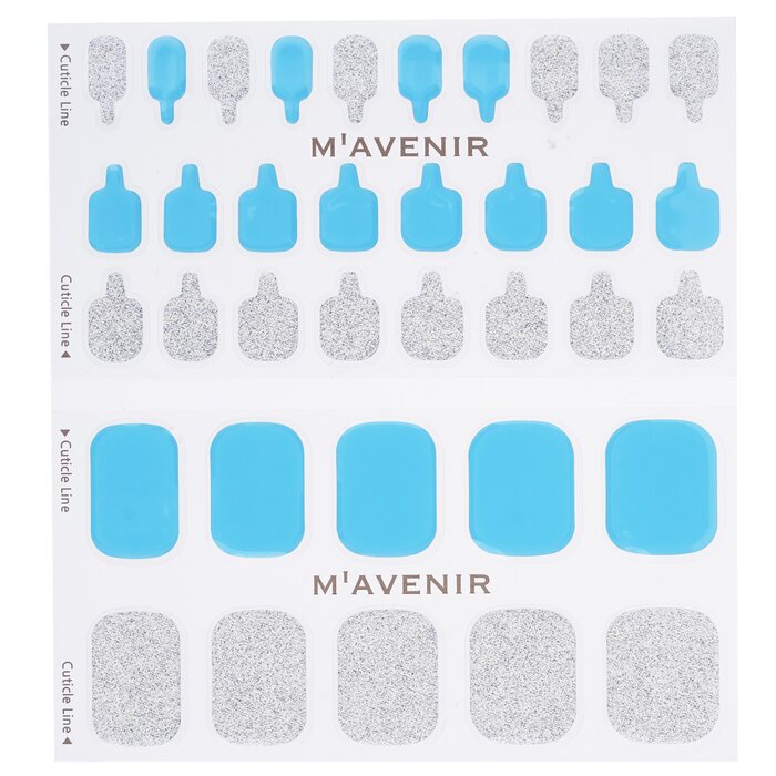 Nail Sticker (assorted Colour) - # Dusty Blue Pedi - 36pcs