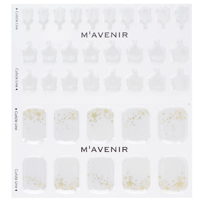 Nail Sticker (white) - # Gold Starlight Pedi - 36pcs