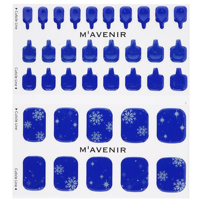 Nail Sticker (blue) - # Romantic Snow Night Pedi - 36pcs