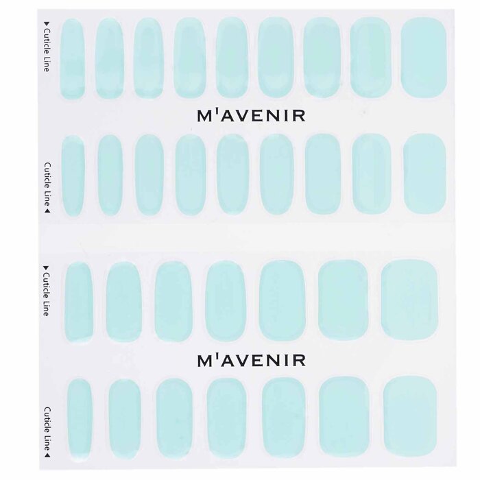 Nail Sticker (blue) - # Aqua Garden Nail - 32pcs