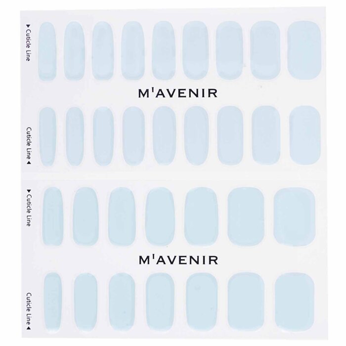 Nail Sticker (blue) - # Soft Blue Nail - 32pcs