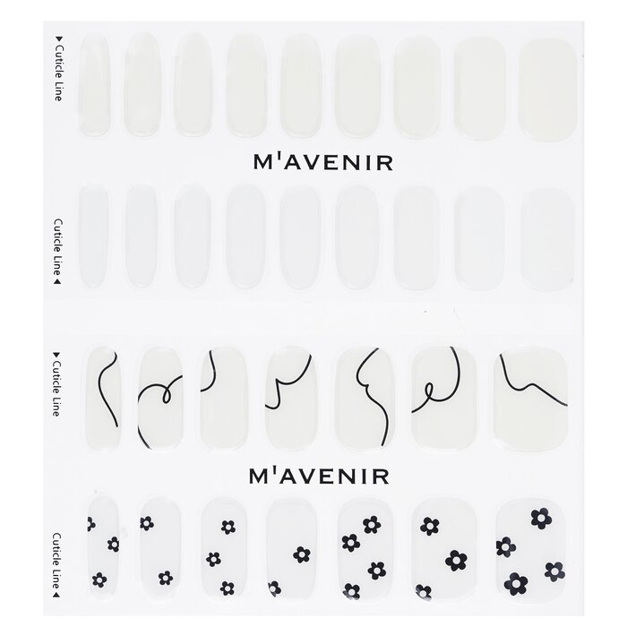 Nail Sticker (white) - # Mellow Nail - 32pcs