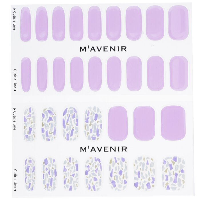 Nail Sticker (purple) - # Amethyst Shell Nail - 32pcs