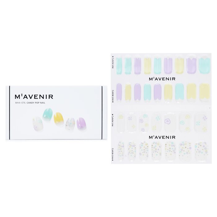 Nail Sticker (assorted Colour) - # Candy Pop Nail - 32pcs