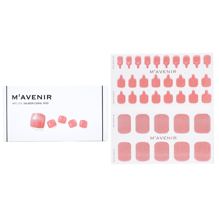 Nail Sticker (pink) - # Salmon Coral Pedi - 36pcs