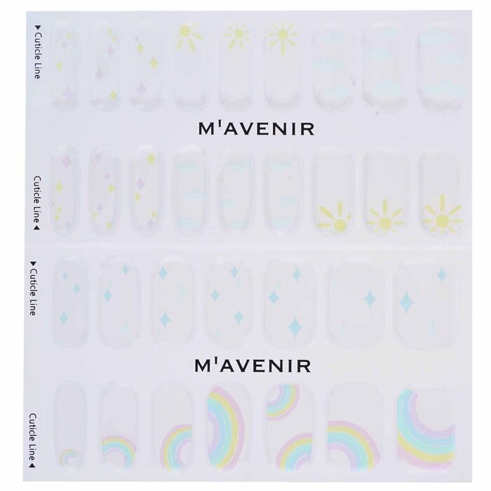 Nail Sticker (white) - # Happy Sunny Day Nail - 32pcs