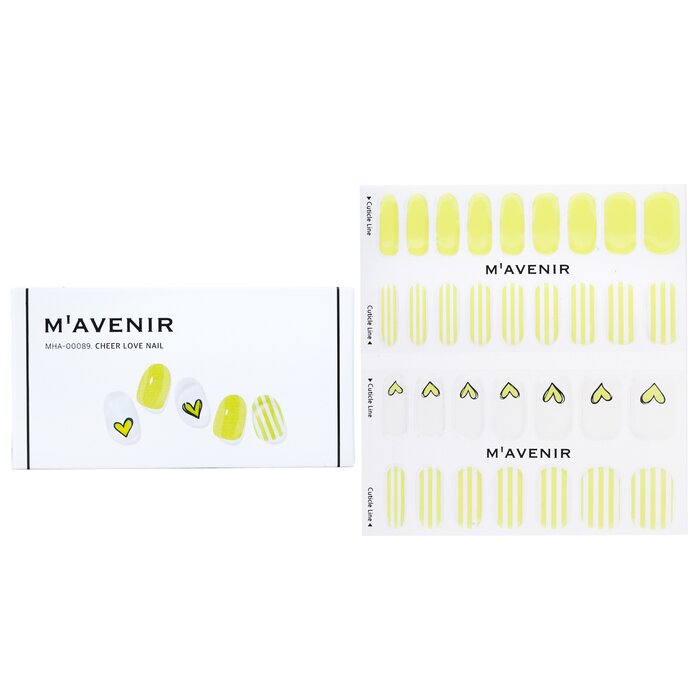 Nail Sticker (yellow) - # Cheer Love Nail - 32pcs