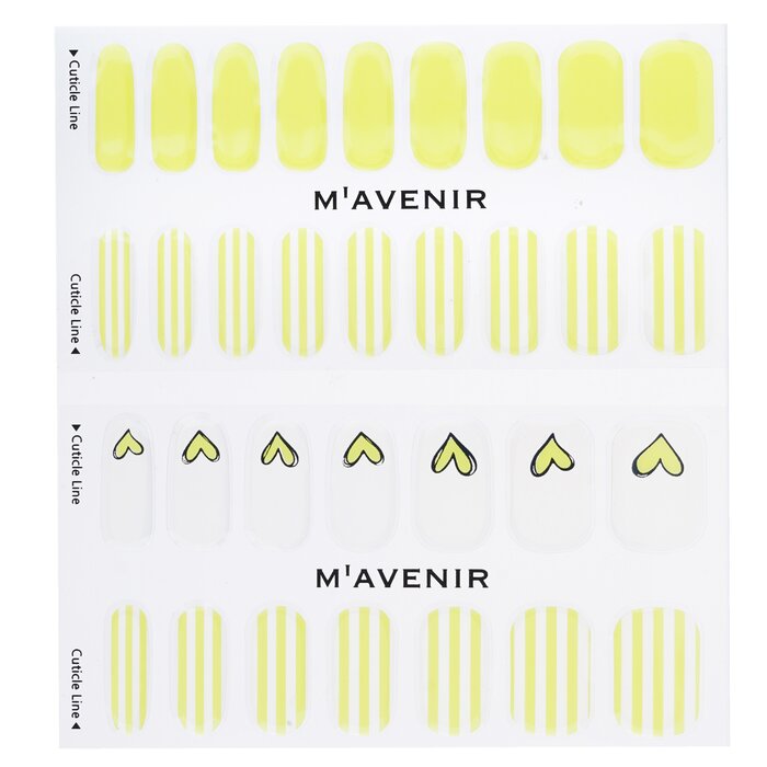 Nail Sticker (yellow) - # Cheer Love Nail - 32pcs