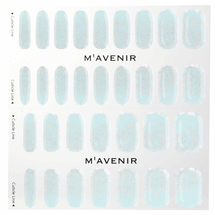 Nail Sticker (blue) - # Blue Soda Nail - 32pcs