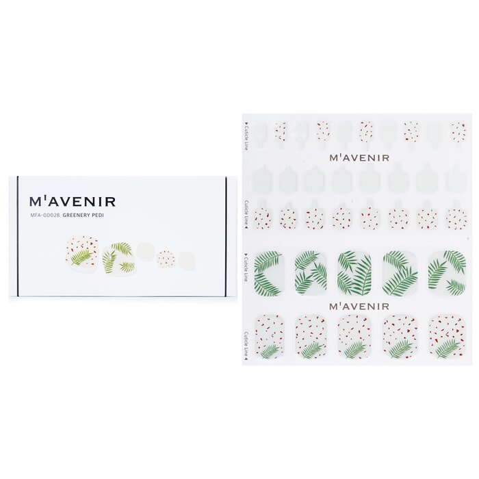 Nail Sticker (patterned) - # Greenery Pedi - 36pcs