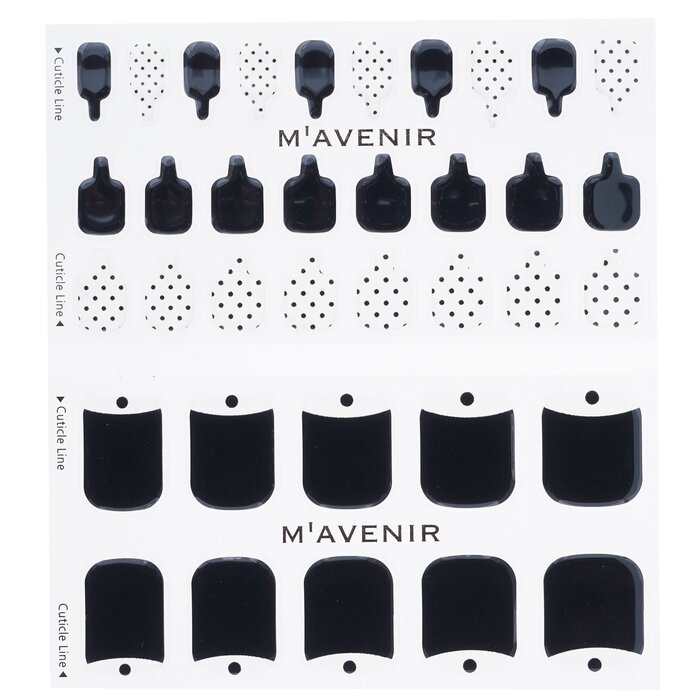 Nail Sticker (black) - # Black Veil Pedi - 36pcs