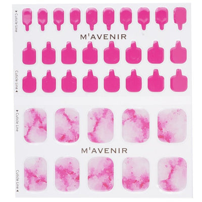 Nail Sticker (pink) - # Cherry Marble Pedi - 36pcs