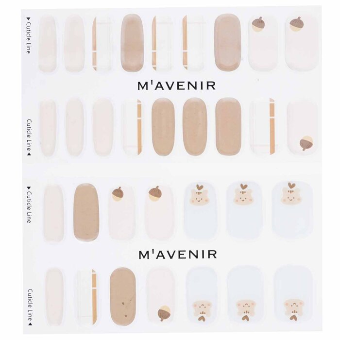 Nail Sticker (assorted Colour) - # Eating Squirrel Nail - 32pcs