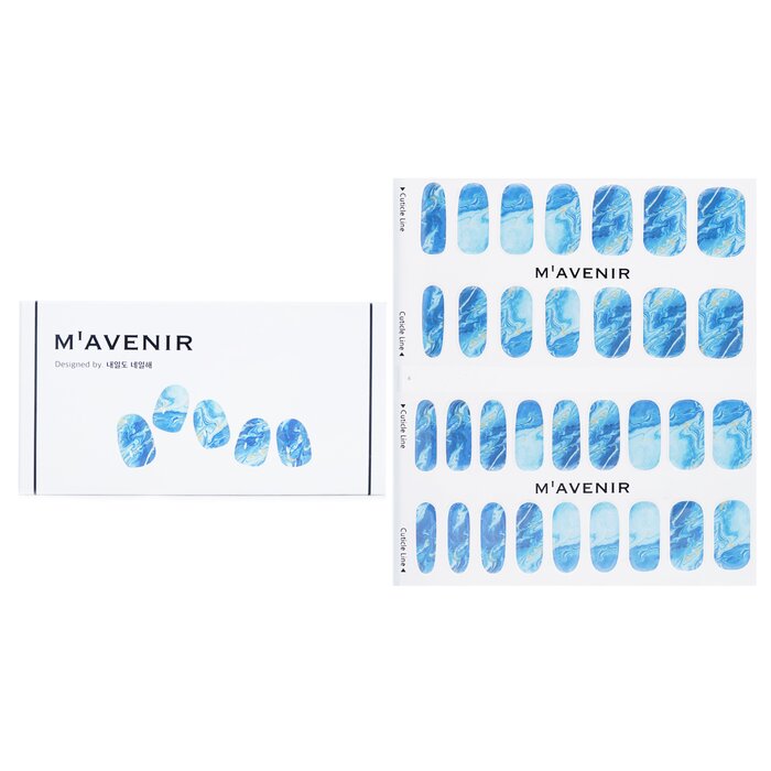 Nail Sticker (blue) - # A Starlit Night Nail - 32pcs