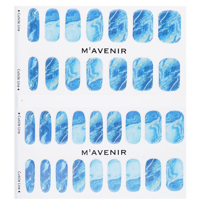 Nail Sticker (blue) - # A Starlit Night Nail - 32pcs