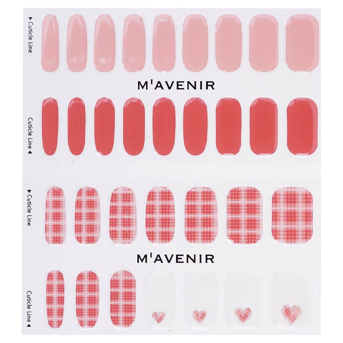 Nail Sticker (pink) - # Glen Check Antique Pink Nail - 32pcs