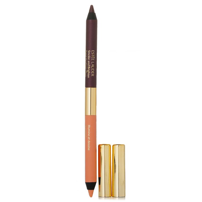 Lauder Smoke & Brighten Kajal Eyeliner Duo - # 02 Bordeaux / 02 Ivory - 5g/0.02oz