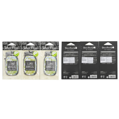 Air Freshener - Lime & Basil - 3pcs