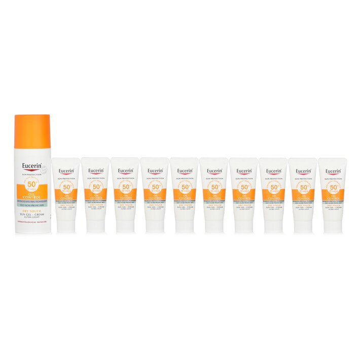 Oil Control Sun Gel-cream Set: 50ml + 10x5ml (exp. Date: 31/07/2023) - 50ml + 10x5ml