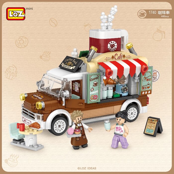 Loz Mini Blocks - Coffee Car - 14 x 18 x 8 cm