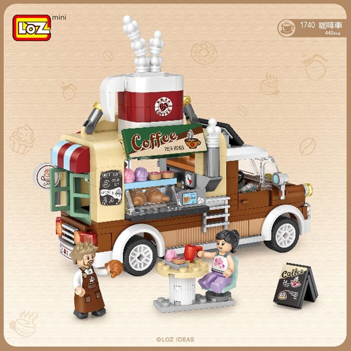 Loz Mini Blocks - Coffee Car - 14 x 18 x 8 cm