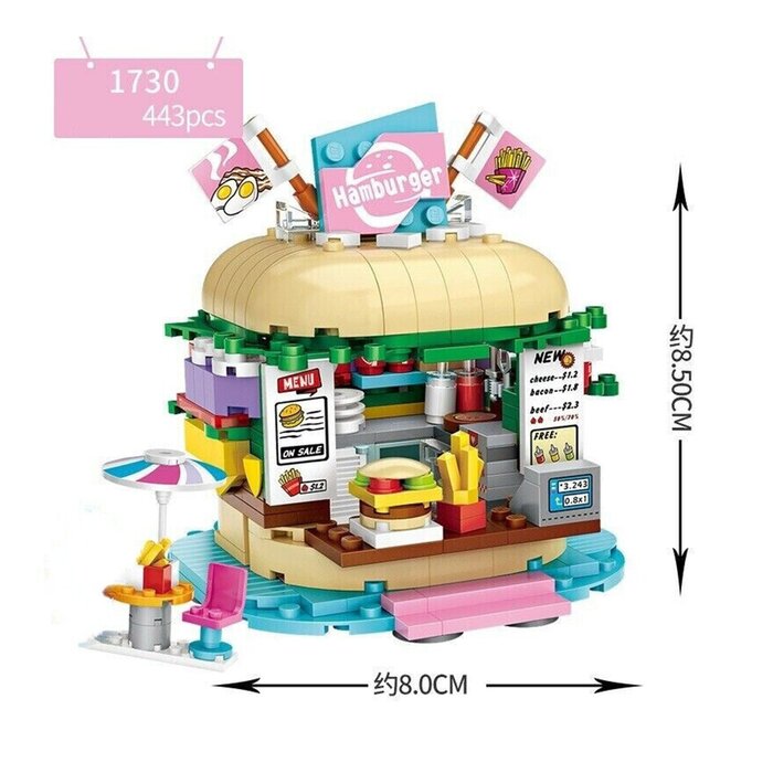 Loz Dream Amusement Park Series - Burger Shop - 13.5 x 18 x 8cm