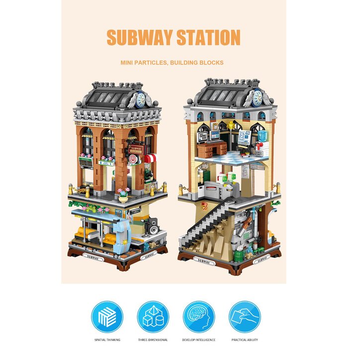 Loz Mini Blocks - Subway Station - 40 x 28 x 9.5cm