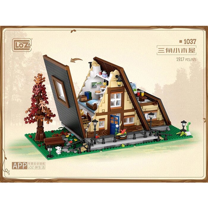 Loz Mini Blocks - Triangle Cabin - 40 x 28 x 9.5cm