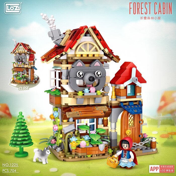 Loz Mini Blocks - Forest Cabin - 24 x 20.5 x 5cm