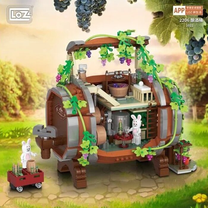 Loz Mini Block - Year Of The Rabbit Wine Barrel - 26 x 19 x 8 cm