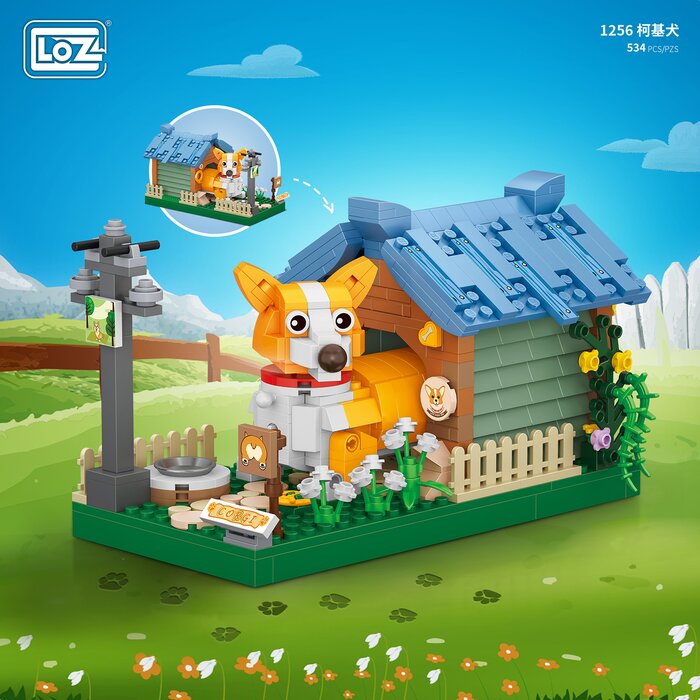 Loz Mini Blocks Farm Series - Corgi - 20 x 15 x 8cm