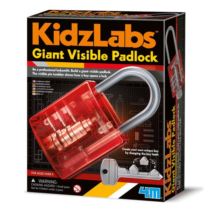 Kidzlabs/giant Visible Padlock - 37x18x22.5mm