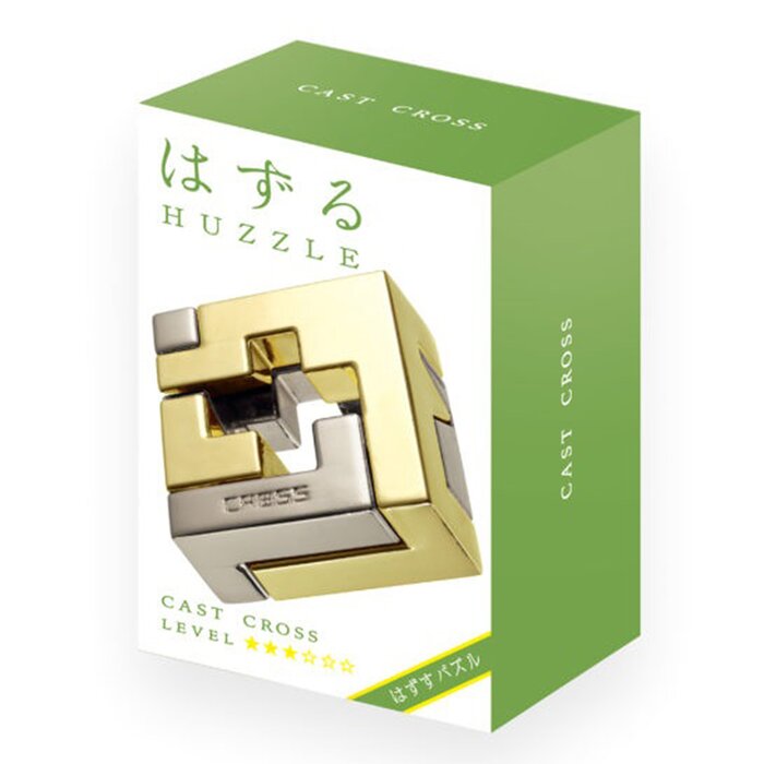 Hanayama | Cross Hanayama Metal Brainteaser Puzzle Mensa Rated Level 3 - 75*119*45 mm