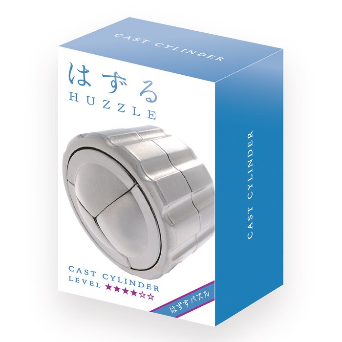 Hanayama | Cylinder Hanayama Metal Brainteaser Puzzle Mensa Rated Level 4 - 75*119*45 mm