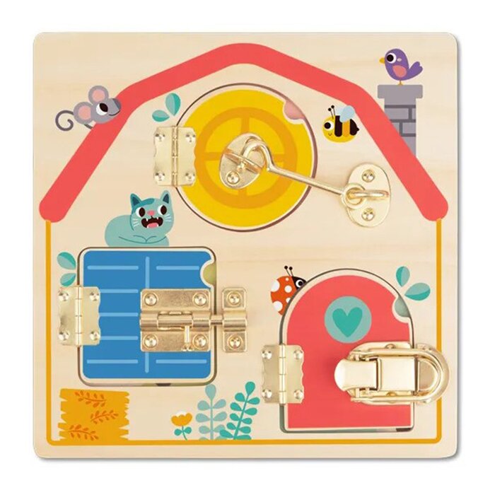 Latches Activity Board - Farm - 22x22x9cm