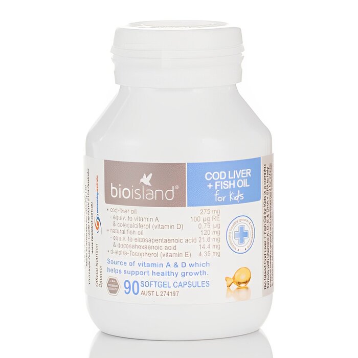 Bioisland Cod Fish Oil - 90 Capsules - 90pcs