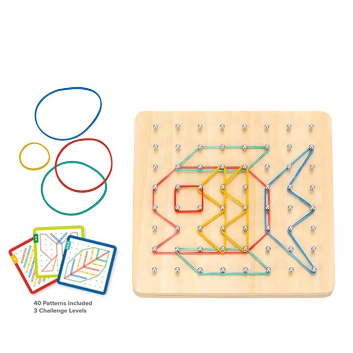 Rubber Band Geoboard - 18x18x3cm