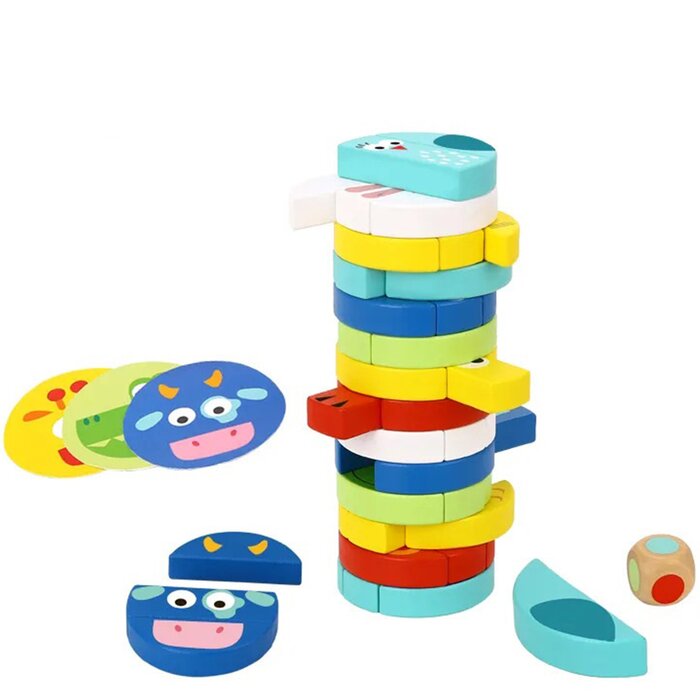 Stacking Game - Animals - 8x8x23cm