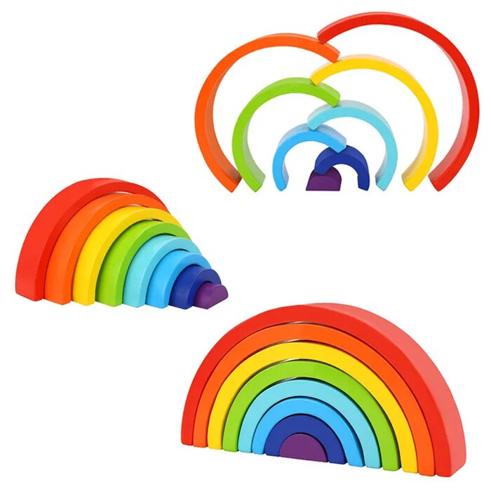 Rainbow Stacker 8pcs - 26x13x5cm